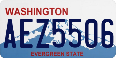 WA license plate AEZ5506