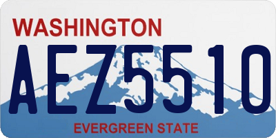WA license plate AEZ5510