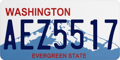 WA license plate AEZ5517