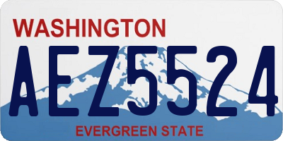 WA license plate AEZ5524
