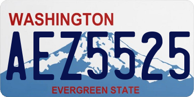 WA license plate AEZ5525