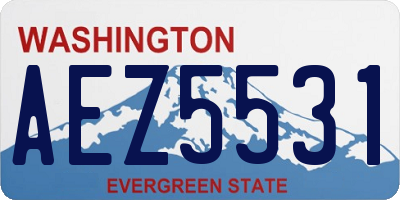 WA license plate AEZ5531
