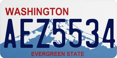 WA license plate AEZ5534