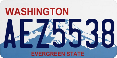 WA license plate AEZ5538