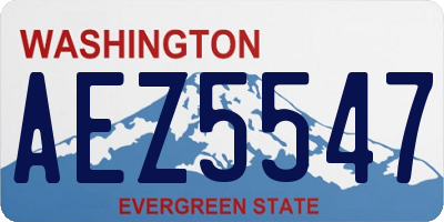 WA license plate AEZ5547