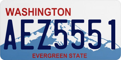 WA license plate AEZ5551