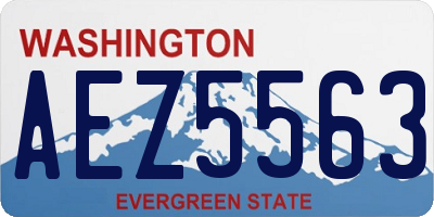 WA license plate AEZ5563