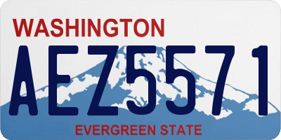 WA license plate AEZ5571
