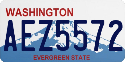 WA license plate AEZ5572