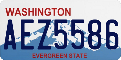 WA license plate AEZ5586