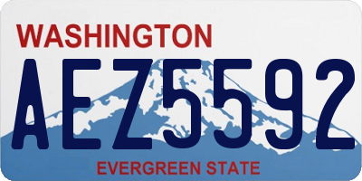 WA license plate AEZ5592