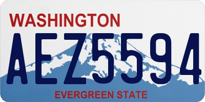 WA license plate AEZ5594