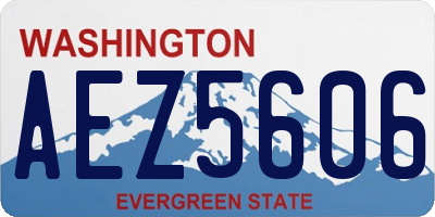 WA license plate AEZ5606