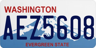 WA license plate AEZ5608