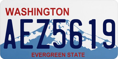 WA license plate AEZ5619