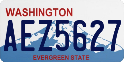 WA license plate AEZ5627