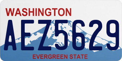 WA license plate AEZ5629