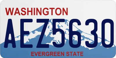WA license plate AEZ5630