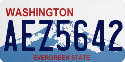 WA license plate AEZ5642
