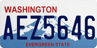 WA license plate AEZ5646
