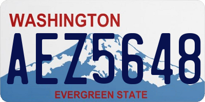 WA license plate AEZ5648