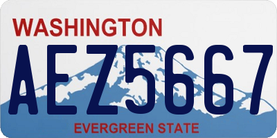WA license plate AEZ5667