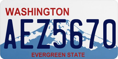 WA license plate AEZ5670