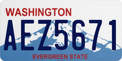 WA license plate AEZ5671