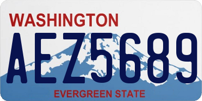 WA license plate AEZ5689