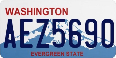 WA license plate AEZ5690