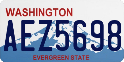 WA license plate AEZ5698