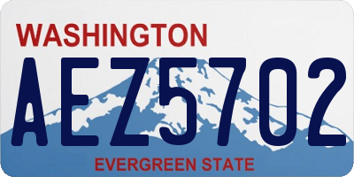 WA license plate AEZ5702