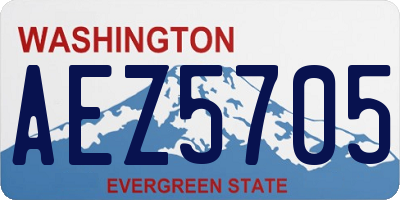 WA license plate AEZ5705