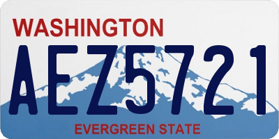WA license plate AEZ5721