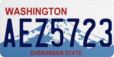 WA license plate AEZ5723