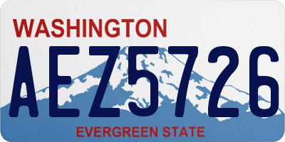 WA license plate AEZ5726