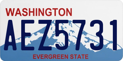 WA license plate AEZ5731