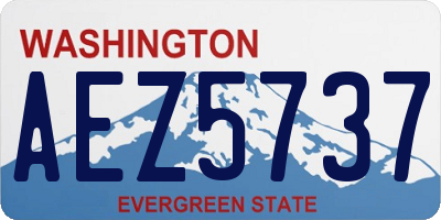 WA license plate AEZ5737