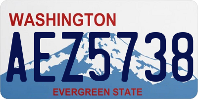 WA license plate AEZ5738