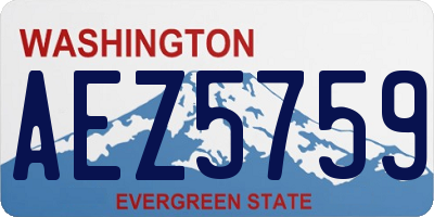 WA license plate AEZ5759
