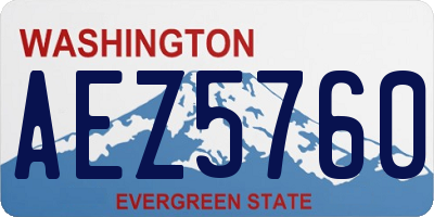 WA license plate AEZ5760