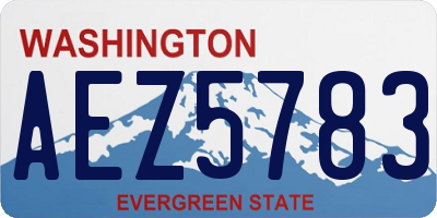 WA license plate AEZ5783