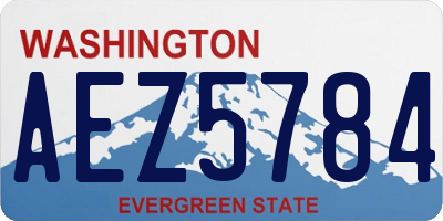 WA license plate AEZ5784