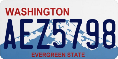 WA license plate AEZ5798