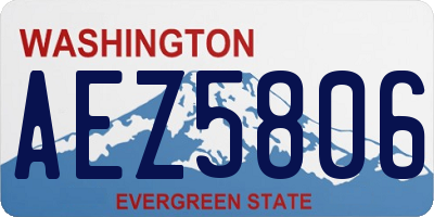 WA license plate AEZ5806