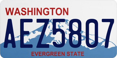 WA license plate AEZ5807