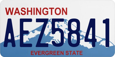 WA license plate AEZ5841