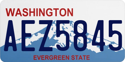 WA license plate AEZ5845