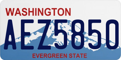 WA license plate AEZ5850