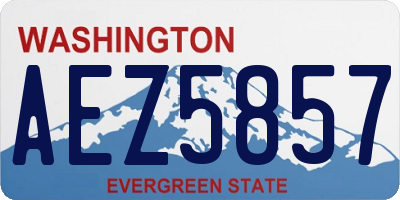 WA license plate AEZ5857